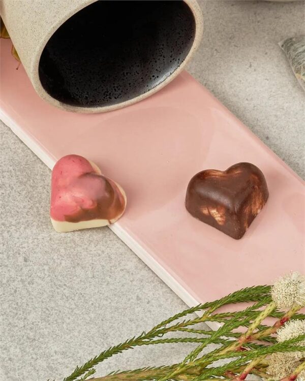 Marble Chocolate Heart (x2)