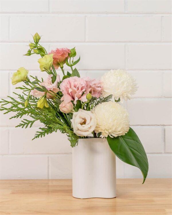 Wave Vase 15cm (White)