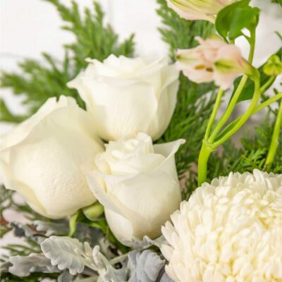 Monaco Vase Arrangement - Regular, White
