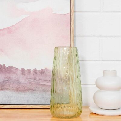 Textured Glass Vase (Jade)
