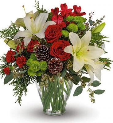 Christmas Greetings Flower Bouquet