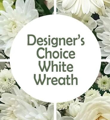 DC White Sympathy wreath Flower Bouquet